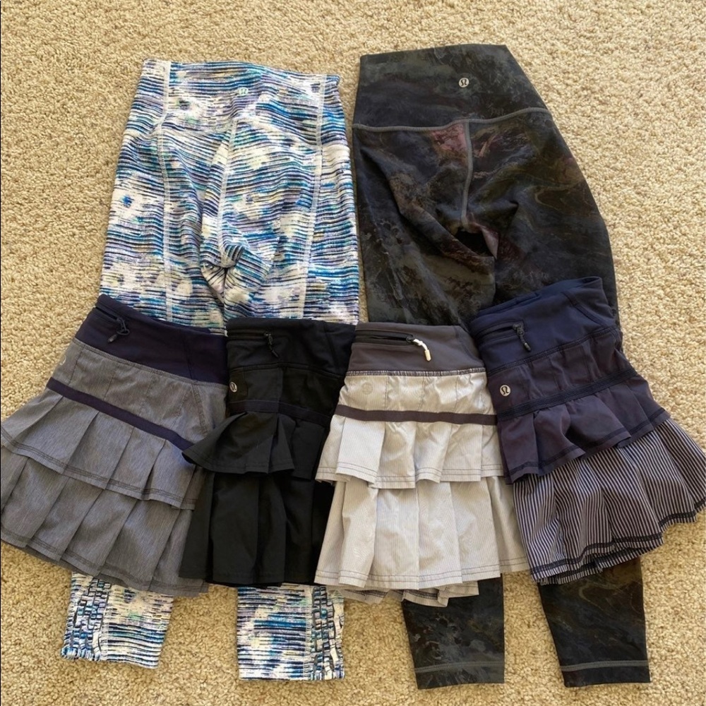 lululemon skirts leggings size 4 bundle lot